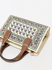 Tory-Burch-Ella-Printed-Mini-Tote-Ivory-Floral-Daisy-Border-Balilene-detail-belakang