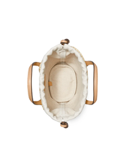 Tory Burch Ella Straw Mini Basket Natural Golden Sunset