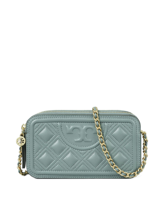 Tory Burch Fleming Double-Zip Mini Bag Arctic