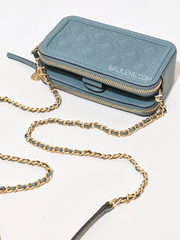 Tory Burch Fleming Double-Zip Mini Bag Arctic