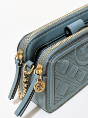 Tory Burch Fleming Double-Zip Mini Bag Arctic