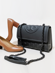Tory-Burch-Fleming-Matte-Convertible-Shoulder-Bag-Black-Balilene-detail-depan