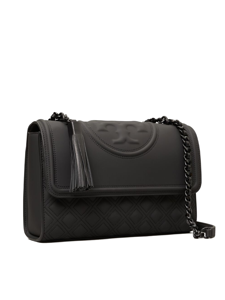 Tory-Burch-Fleming-Matte-Convertible-Shoulder-Bag-Black-Balilene-samping