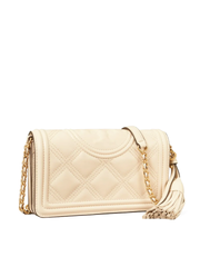 Tory Burch Fleming Soft Wallet Crossbody Bag New Cream