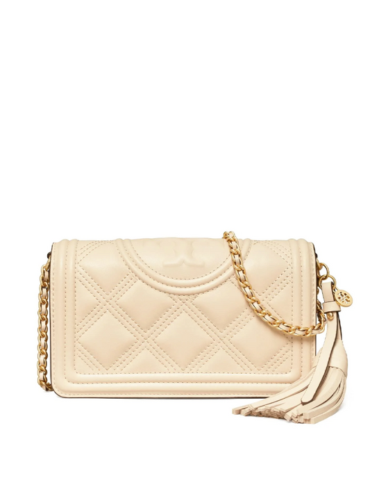 Tory Burch Fleming Soft Wallet Crossbody Bag New Cream