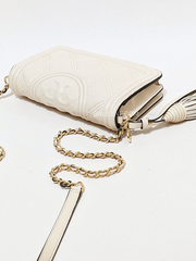 Tory Burch Fleming Soft Wallet Crossbody Bag New Cream