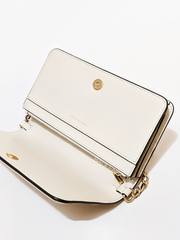 Tory Burch Fleming Soft Wallet Crossbody Bag New Cream