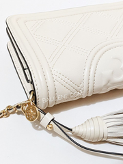 Tory Burch Fleming Soft Wallet Crossbody Bag New Cream