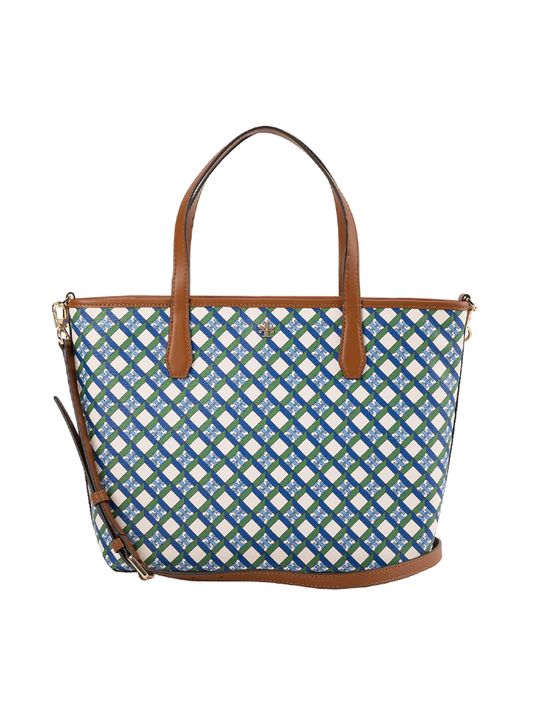 Tory Burch Geo Logo Mini Top Zip Tote Light Multi Allover