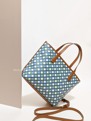 Tory Burch Geo Logo Mini Top Zip Tote Light Multi Allover