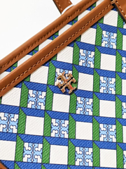 Tory Burch Geo Logo Mini Top Zip Tote Light Multi Allover