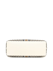 Tory Burch Geo Logo Tote With Strip Ivory Neutral