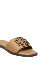Tory Burch Ines Slide Textured Calf Leather Almond Flour