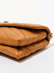 Tory Burch Kira Chevron Chain Wallet Squash