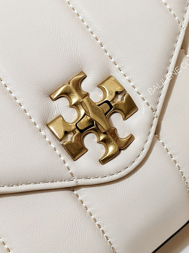 Tory-Burch-Kira-Small-Top-Handle-Satchel-Bag-Brie-Rolled-Gold-Balilene-detail-logo
