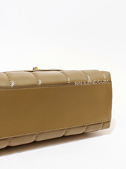 Tory Burch Kira Small Top-Handle Satchel Bag Toasted Sesame/Rolled Gold