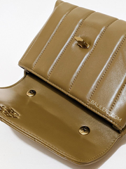 Tory Burch Kira Small Top-Handle Satchel Bag Toasted Sesame/Rolled Gold