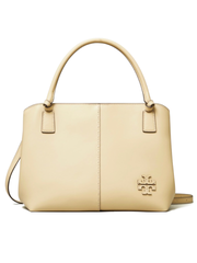 Tory Burch McGraw Smooth Satchel Buttermilk