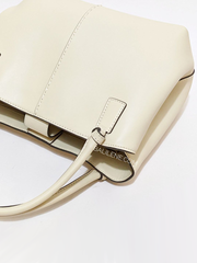 Tory Burch McGraw Smooth Satchel Buttermilk