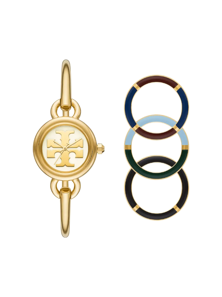 Tory Burch Miller Bangle Watch Gift Set Gold-Tone Stainless Tory Burch Miller Bangle Watch Gift Set Gold-Tone Stainless