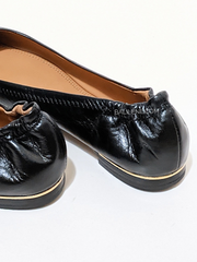 Tory Burch Multi-Logo Ballet Flat Shoes Black