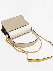 Tory Burch Robinson Color-block Convertible Shoulder Bag In Brie/Seaside Sand