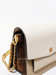 Tory Burch Robinson Color-block Convertible Shoulder Bag In Brie/Seaside Sand