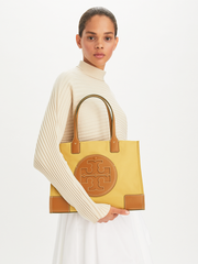 Tory Burch Ella Small Tote Bag Cocoa Sand