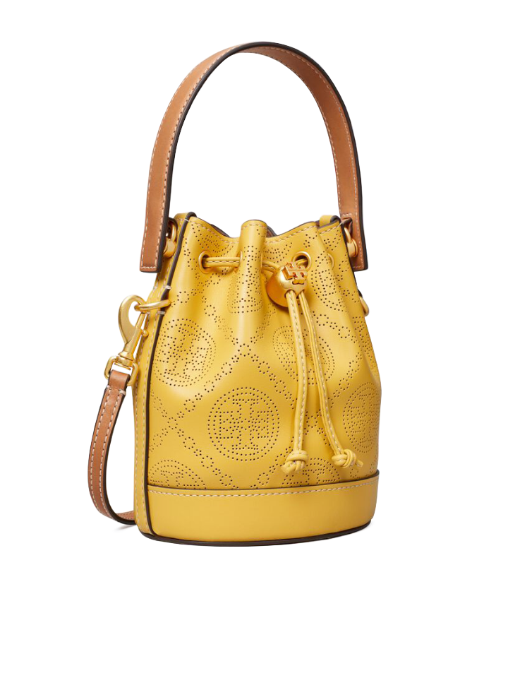 Tory-Burch-T-Monogram-Perforated-Leather-Mini-Bucket-Bag-Golden-Sunset-Balilene-samping