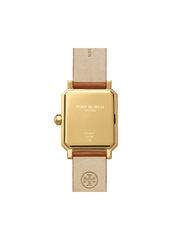 Tory Burch TBW1503 Robinson Watch Brown Leather/Gold-Tone