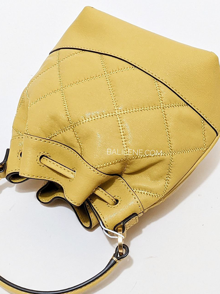 NWT Tory Burch 75591 Robinson Mini Bucket Bag Golden Crest MSRP $328