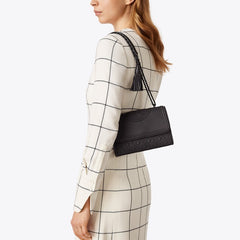 Tory Burch 39927 Fleming Matte Small Convertible Shoulder Bag Black