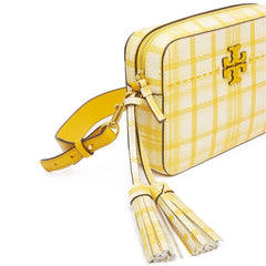 Tory Burch 53171 McGraw Plaid Camera Bag Yellow