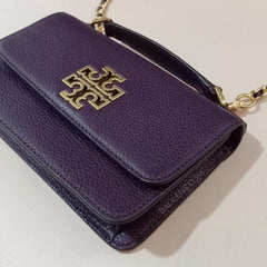 Tory Burch 73509 Britten Mini Top Handle New Plum