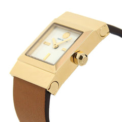 Tory Burch TBW7051 Leigh Leather Reversible Strap Brown Navy Orange