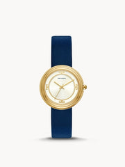 Tory Burch Tbw6101 Bailey Three-Hand Navy Leather Watch