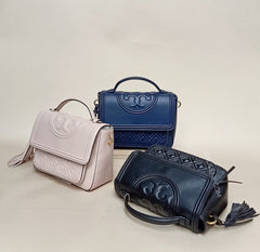 Tory Burch 45147 Fleming Satchel Black