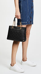 Tory Burch 46164 Fleming Small Tote Bag Black