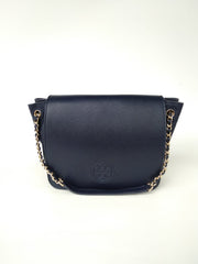 Tory Burch 46176 Bombe Small Flap Shoulder Bag Navy