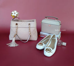 Tory Burch 48892 Fleming Small Tote Shell Pink Quilted Leather