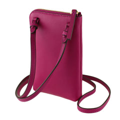 Tory Burch 52863 Charlie Cross Body Mini Phone Case Leather Handbag Party Fuschia