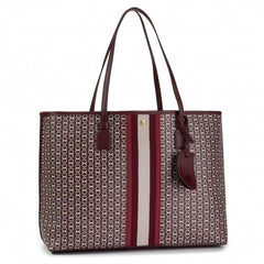 Tory Burch 53303 Gemini Link Tote Royal Burgundy
