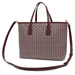 Tory Burch 53304 Gemini Link Small Tote Royal Burgundy