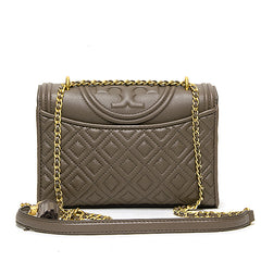 Tory Burch Fleming Convertible Shoulder Bag Medium Silver Maple