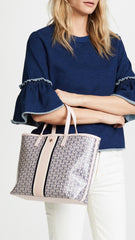 Tory Burch Gemini Tote Small Pink Link Stripe