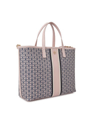 Tory Burch Gemini Tote Small Pink Link Stripe