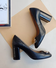 Tory Burch 50943 Janey 85mm Pump/Calf Leather Perfect Black