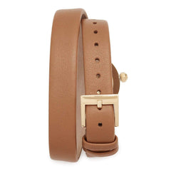 Tory Burch TBW4018 Reva Double Wrap Brown Gold Tone Watch