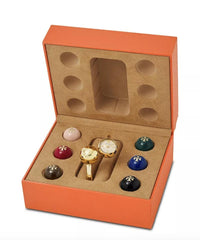 Tory Burch TBW5011 Multi Color Gold W Blair Bangle Logo Bracelet Watch