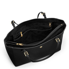 Tory Burch York Small Buckle Tote Black
